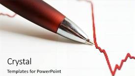  Presentation with stock exchange - Slide deck enhanced with stock market graphs analysis background and a white colored foreground