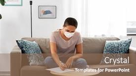  Presentation with virus disease - PPT theme enhanced with accounting-taxes-and-finances-concept background and a coral colored foreground