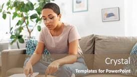  Presentation with taxes - Presentation with accounting-taxes-and-finances-concept background and a coral colored foreground