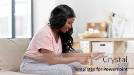  Presentation with accounting - Cool new PPT theme with accounting-taxes-and-finances-concept backdrop and a coral colored foreground