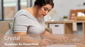  Presentation with taxes - PPT theme enhanced with accounting-taxes-and-people-concept background and a coral colored foreground