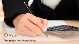  Presentation with accounting - Presentation theme consisting of accounting background and a lemonade colored foreground