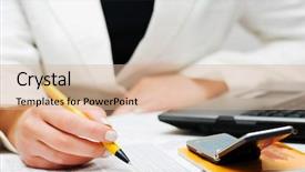  Presentation with accounting - Presentation theme enhanced with accounting background and a coral colored foreground