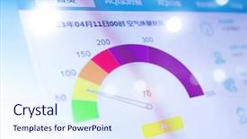  Presentation with business report - Slide deck with accouting - business financial report display background and a  colored foreground