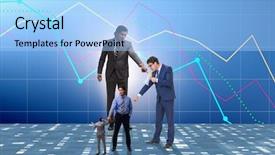  Presentation with success failures - Colorful slide set enhanced with accuation business - businessmen blaming each other backdrop and a light blue colored foreground