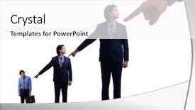  Presentation with success failures - Presentation design consisting of accuation business - businessmen blaming each other background and a white colored foreground