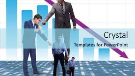  Presentation with success failures - Theme having accuation business - businessmen blaming each other background and a arctic colored foreground