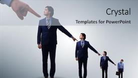  Presentation with success failures - Audience pleasing presentation design consisting of accuation business - businessmen blaming each other backdrop and a light gray colored foreground