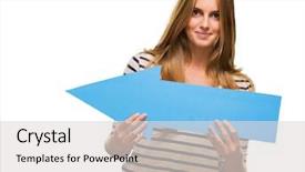  Presentation with holding hands old young - Colorful theme enhanced with accuation business - young woman holding arrow sign backdrop and a light gray colored foreground