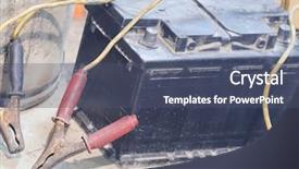  Presentation with accumulator - Cool new theme with accumulation - close up car accumulator backdrop and a  colored foreground