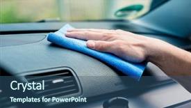  Presentation with dust - Audience pleasing PPT layouts consisting of accumulation - man wiping the dashboard backdrop and a ocean colored foreground