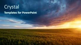  Presentation with storm clouds - Slides enhanced with accumulation-of-ominous-storm-clouds background and a ocean colored foreground