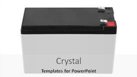  Presentation with accumulator - PPT theme enhanced with accumulator-battery-isolated-on-white background and a light gray colored foreground