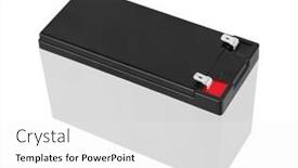  Presentation with accumulator - PPT theme featuring accumulator-battery-isolated-on-white background and a white colored foreground