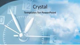  Presentation with clock face - Slide deck consisting of accuracy - clock face in blue sky background and a  colored foreground