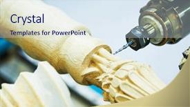  Presentation with cnc machine - Colorful theme enhanced with accuracy - woodwork with cnc machine furniture backdrop and a sky blue colored foreground