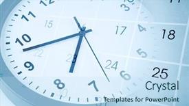  Presentation with clock face - Amazing slides having accurate - clock face and calendar composite backdrop and a sky blue colored foreground
