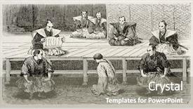  Presentation with tour - PPT layouts having accused man in front background and a gray colored foreground