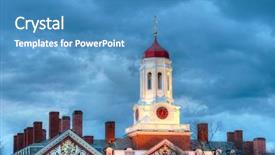  Presentation with white house - Colorful presentation enhanced with acdemia - dunster house white tower clock backdrop and a teal colored foreground