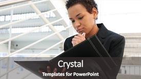  Presentation with african american business - Beautiful slides featuring acdemia - pretty african american business woman backdrop and a  colored foreground