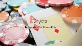  Presentation with casino - Colorful slide set enhanced with ace card and casino chips backdrop and a lemonade colored foreground