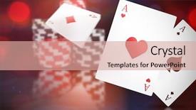  Presentation with ace of spades - Cool new slides with ace of hearts 3d card backdrop and a coral colored foreground