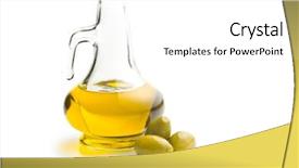  Presentation with white green - PPT theme enhanced with aceites - green olives and oil background and a white colored foreground