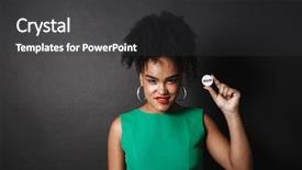  Presentation with casino black jack sound - Beautiful slides featuring aces chips - confident african woman wearing dress backdrop and a dark gray colored foreground