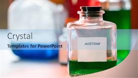  Presentation with laboratory chemical - Presentation theme enhanced with acetone-acetone-hazardous-chemical background and a light blue colored foreground