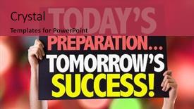  Presentation with today and tomorrow - Amazing presentation design having student s acheivement - today preparations tomorrow's success card backdrop and a red colored foreground