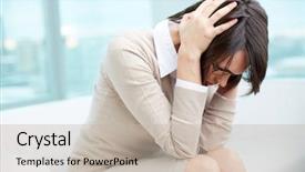  Presentation with tired - Amazing theme having aches pains - portrait of tired or annoyed backdrop and a mint green colored foreground