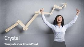  Presentation with success business - Presentation theme with achievement - concept success in business background and a gray colored foreground