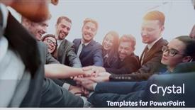  Presentation with team achievement - Slides with achievement - large business team showing unity background and a tawny brown colored foreground