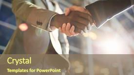  Presentation with african american business - PPT layouts featuring achievement - low angle closeup shot background and a coral colored foreground