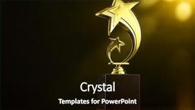  Presentation with achievement - Presentation theme with achievement - low key of trophy background and a black colored foreground