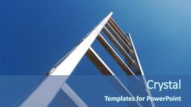  Presentation with achievement - Slide deck with achievement - metal ladder background and a ocean colored foreground