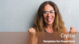  Presentation with woman praying over bible - Cool new PPT layouts with achievement - middle age hispanic woman backdrop and a red colored foreground