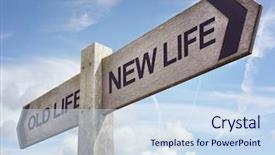  Presentation with fresh start - Cool new presentation theme with achievement - new life concept for fresh backdrop and a sky blue colored foreground