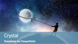  Presentation with achievement - Presentation theme consisting of achievement - she will do it anyway background and a teal colored foreground