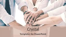  Presentation with team achievement - Audience pleasing theme consisting of achievement - success and winning concept backdrop and a lemonade colored foreground