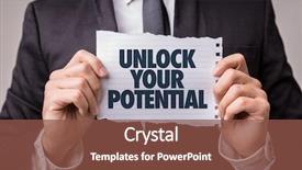  Presentation with achievement - PPT layouts having achievement - unlock your potential background and a tawny brown colored foreground