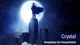  Presentation with achievement - PPT theme featuring achievement - when your are on top background and a navy blue colored foreground