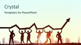  Presentation with collaboration - PPT theme having achievement - working in collaboration for success background and a cool aqua colored foreground
