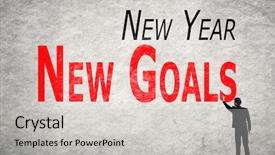  Presentation with new year - Audience pleasing slide deck consisting of achievement 2015 - asian business man write words backdrop and a light gray colored foreground