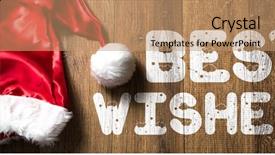  Presentation with best - Slide set enhanced with achievement 2015 - best wishes written on wooden background and a coral colored foreground