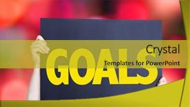  Presentation with goals - PPT layouts featuring achievement 2015 - goals card with bokeh background background and a  colored foreground