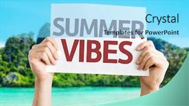  Presentation with summer - PPT layouts consisting of achievement 2015 - summer vibes card background and a arctic colored foreground