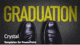  Presentation with graduation - Amazing slide set having achievement 2015 - top view of business shoes backdrop and a dark gray colored foreground