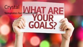  Presentation with goals - Cool new presentation with achievement 2015 - what are your goals card backdrop and a red colored foreground