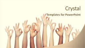  Presentation with human body parts - Slide set having achievement excellence - gesture and body parts concept background and a white colored foreground